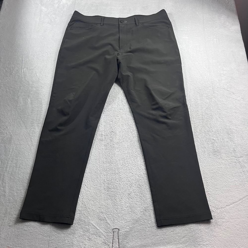 Public Rec All Day Every Day Pants Mens 36x30 Straight Leg Black Stretch Chino